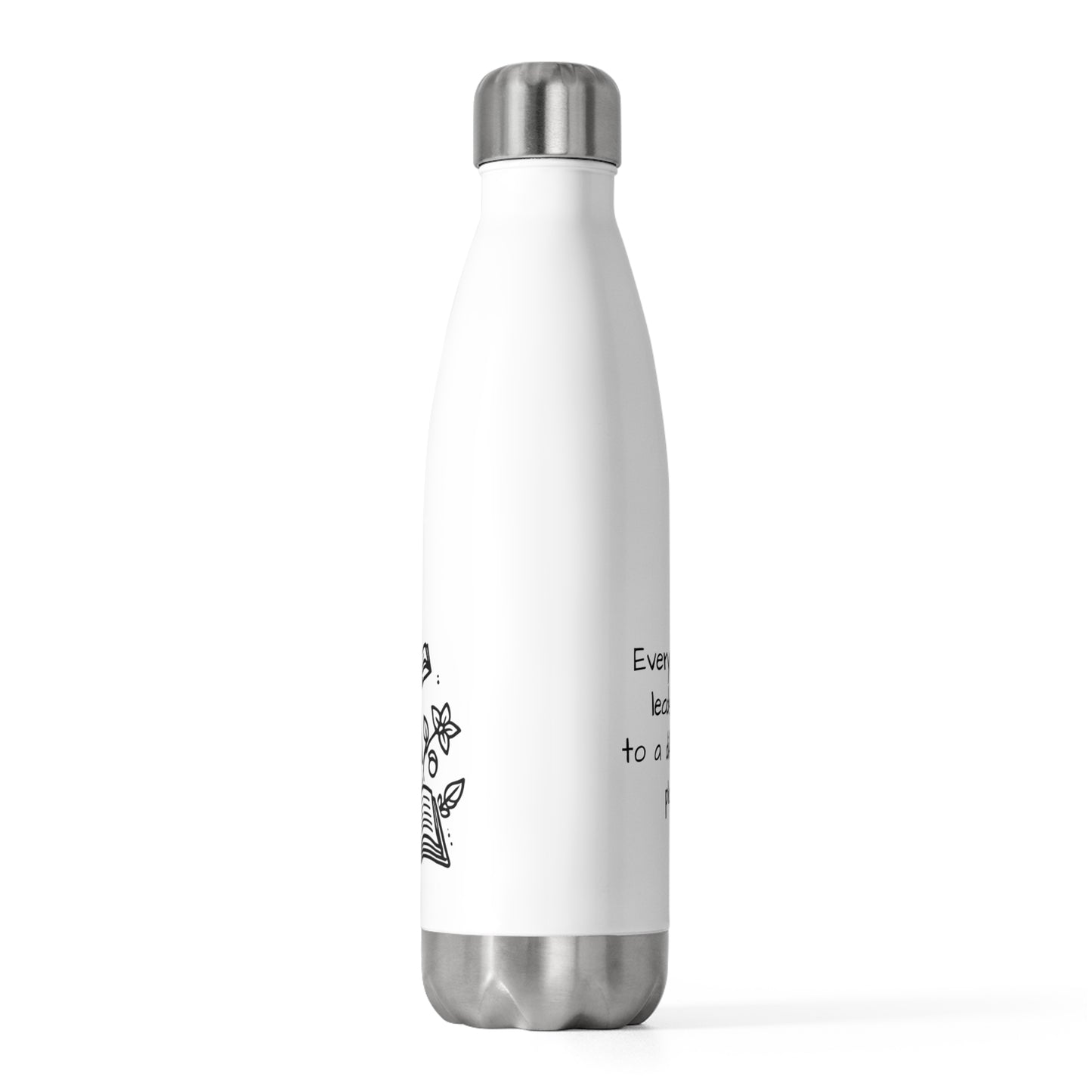 20oz Insulated Bottle - Whimsical Fairy and Book Design