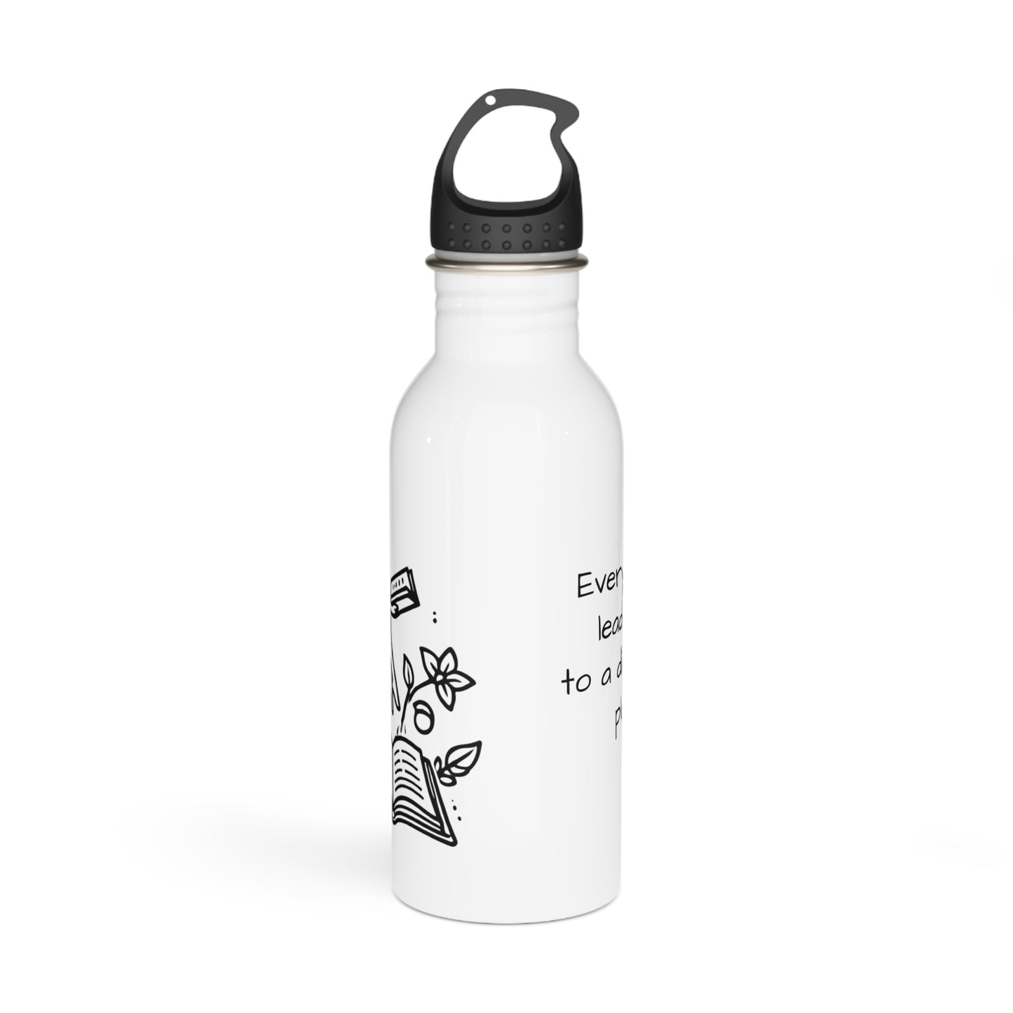 Inspirational Stainless Steel Water Bottle - "Every Story Leads You to a Different Place"